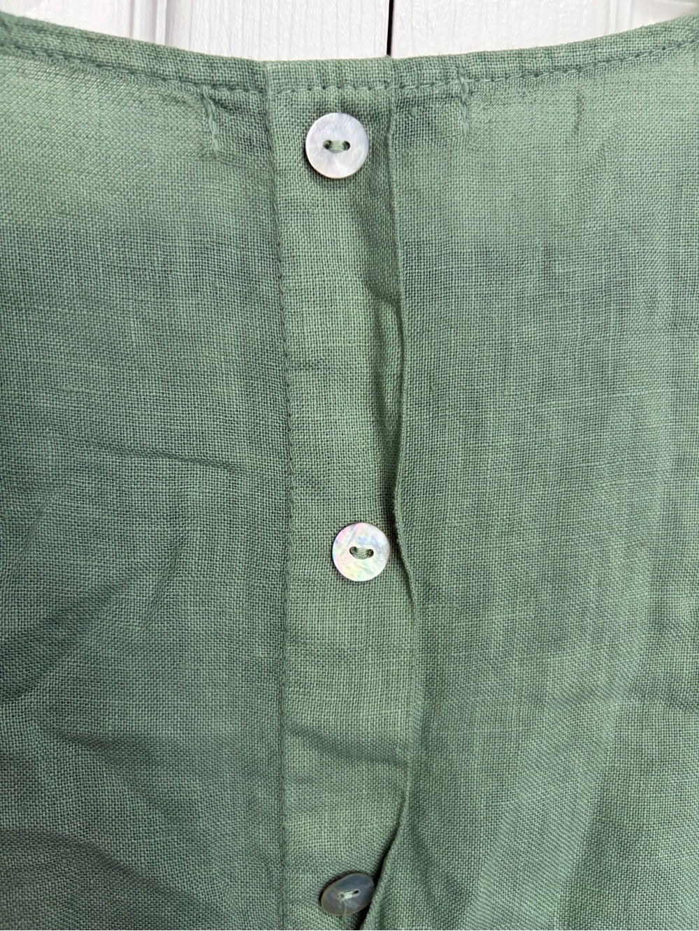 Linen Blouse Ruffle Sleeves TERZO MILLENNIO LARGE - Picture 8 of 10